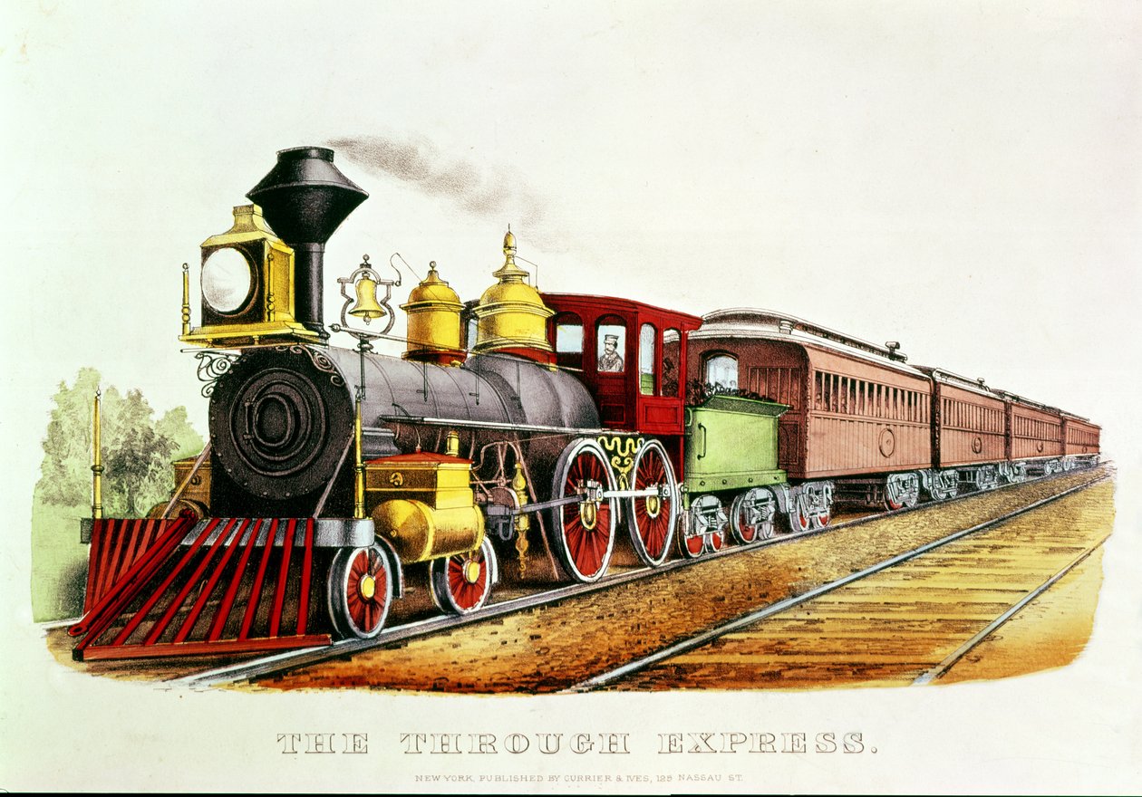 The Through Express alkotó: N. and Ives, J.M. Currier