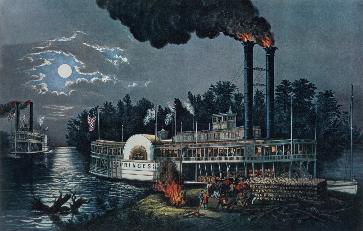 A Mississippi szigetén alkotó: N. and Ives, J.M. Currier