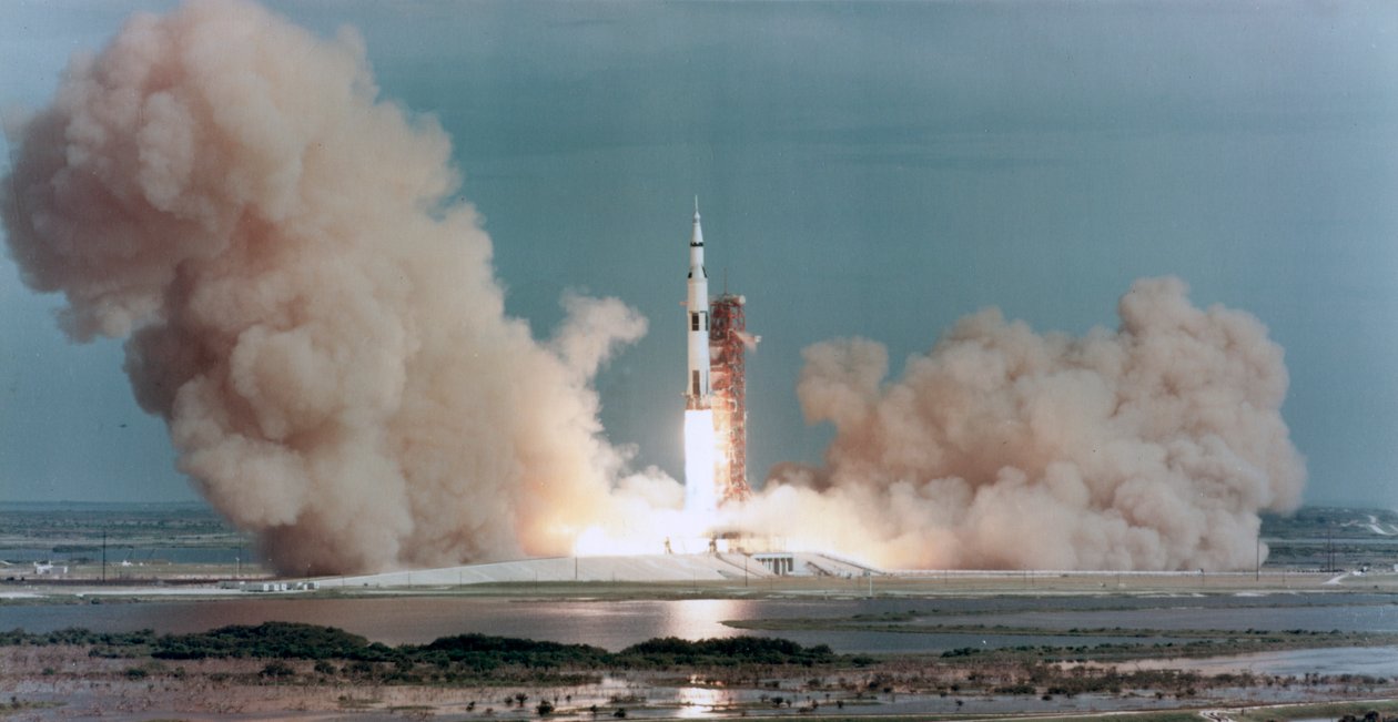 Az Apollo 15 felvonója, Kennedy Space Center, Florida, USA, 1971. alkotó: NASA Images