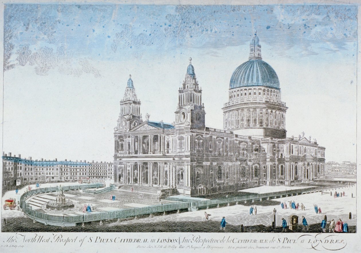Szent Pál-székesegyház, London City, 1755 alkotó: NJB de Poilly