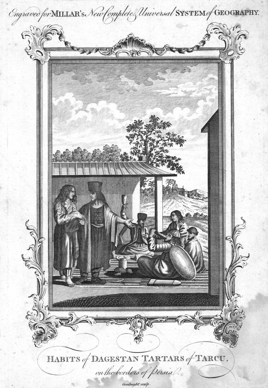 A tarcui dagesztáni tatárok szokásai Perzsia határán, 1780 alkotó: N. C. Goodnight