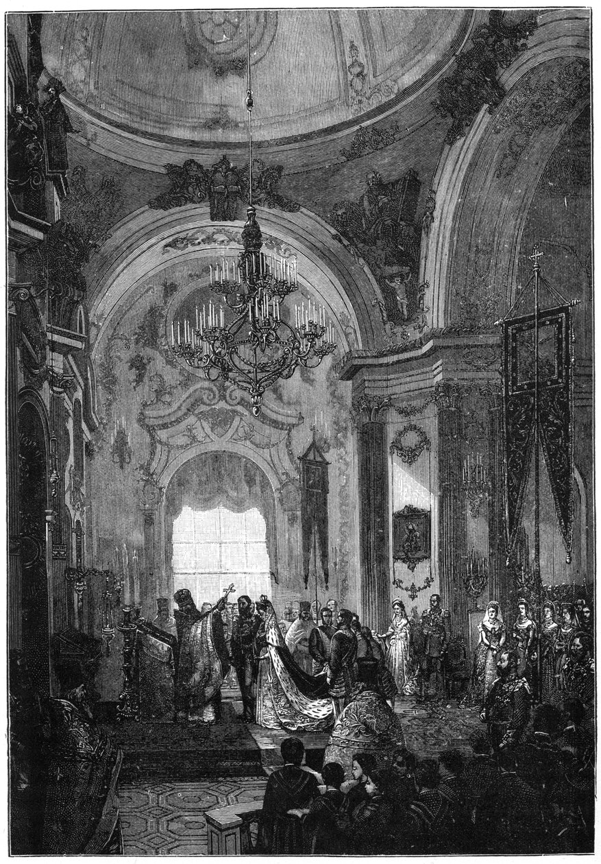 Edinburgh hercegének és hercegnőjének házassága, 1874. január 23., 1900. alkotó: N. Chevalier