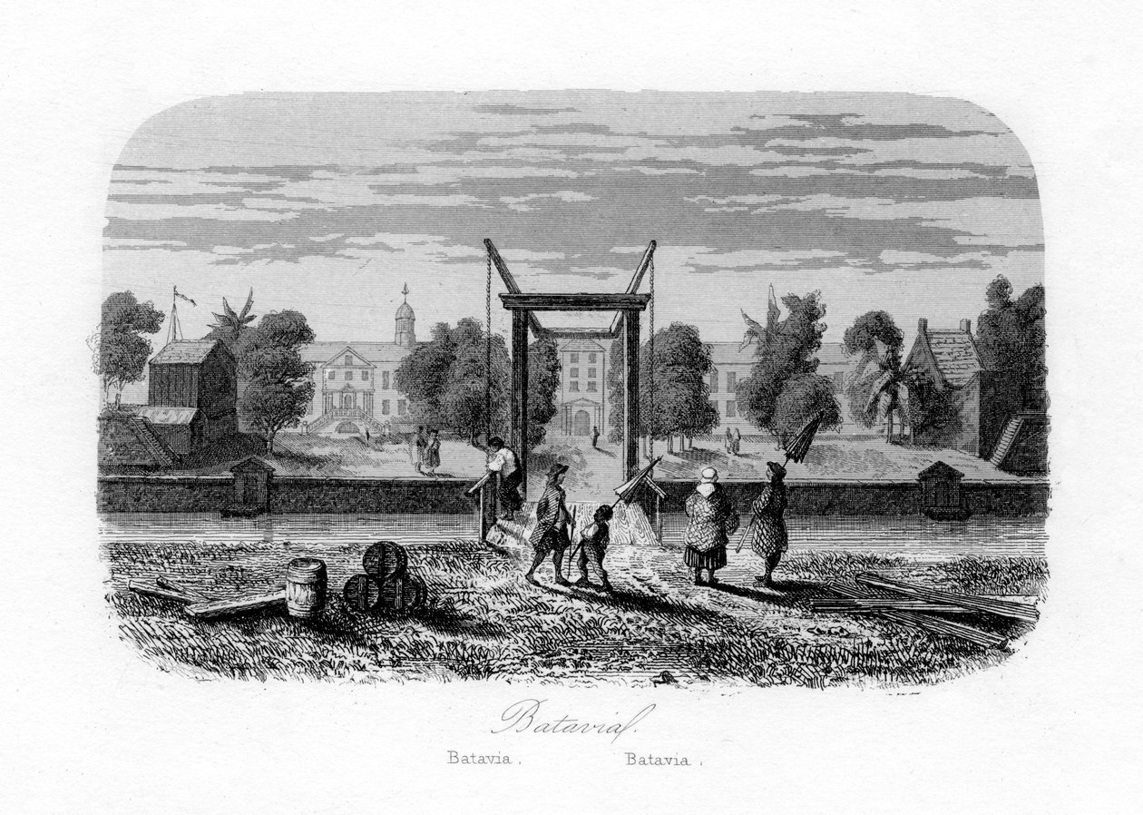 Batavia Jakarta, Indonézia, 1840. alkotó: N. Remond