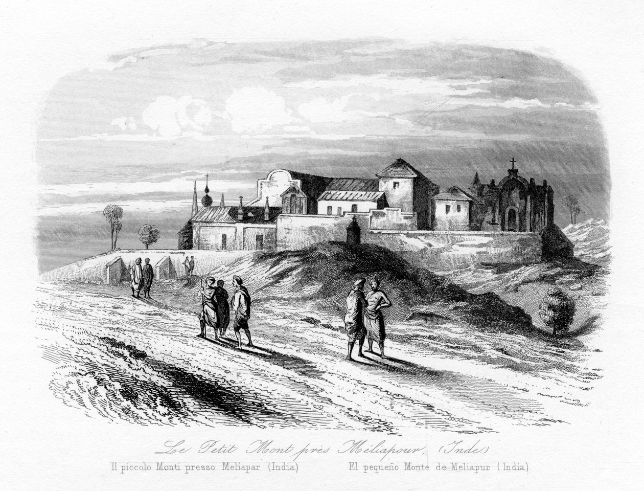 A kis hegy Meliapur közelében, India, 1840. alkotó: N. Remond