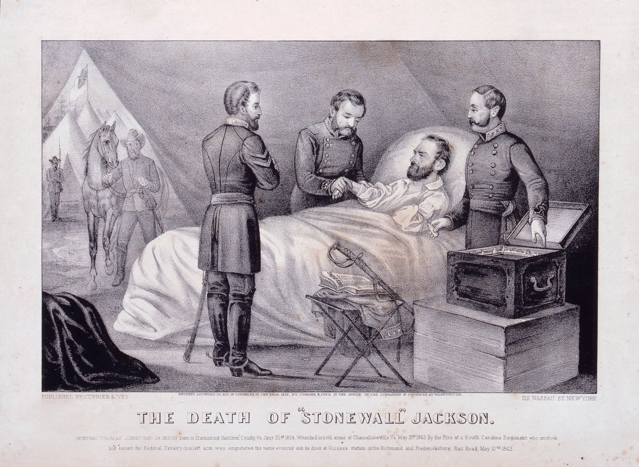 "Stonewall" Jackson halála (litográfia) alkotó: N. and Ives J.M. (1824 95) Currier