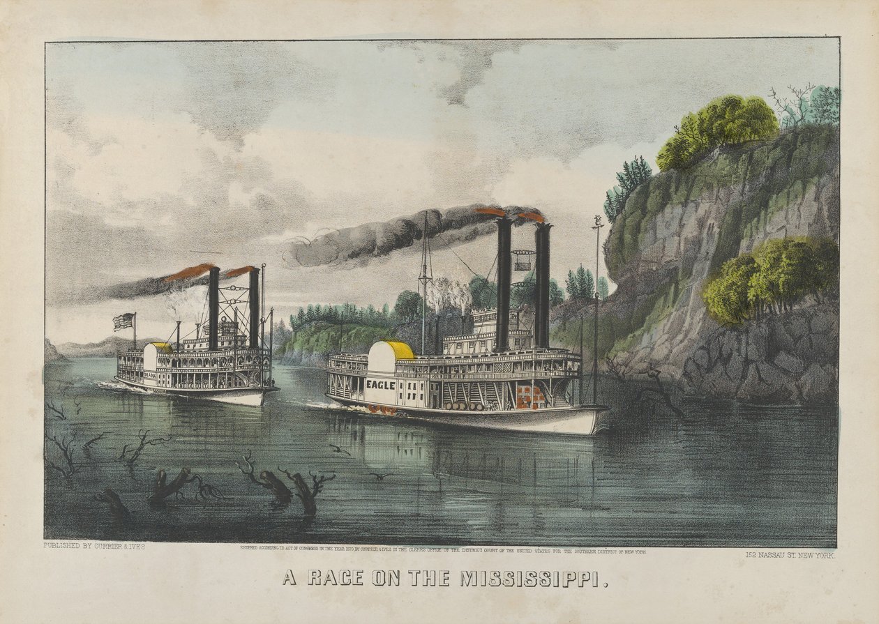 Verseny a Mississippin alkotó: Currier and Ives