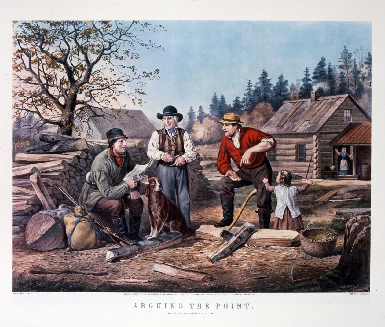 "Érvelés a lényegről" alkotó: N. and Ives J.M. (1824 95) Currier