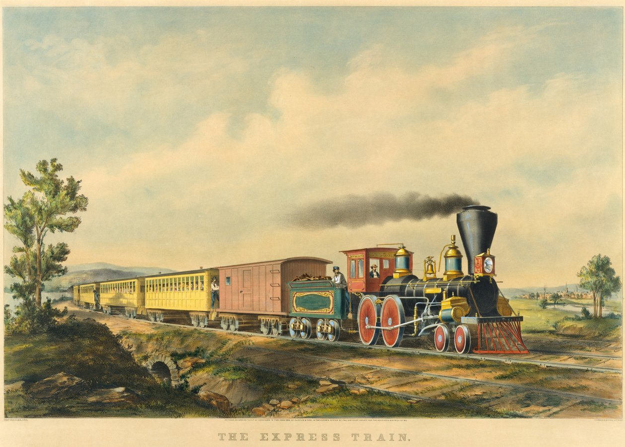 Gyorsvonat alkotó: Currier and Ives