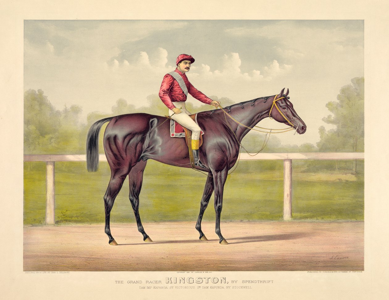 Grand Racer Kingston, Currier & Ives alkotó: Currier and Ives