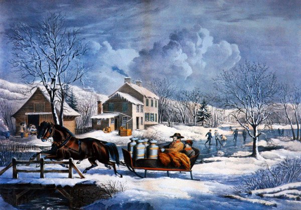 New England télen alkotó: Currier and Ives