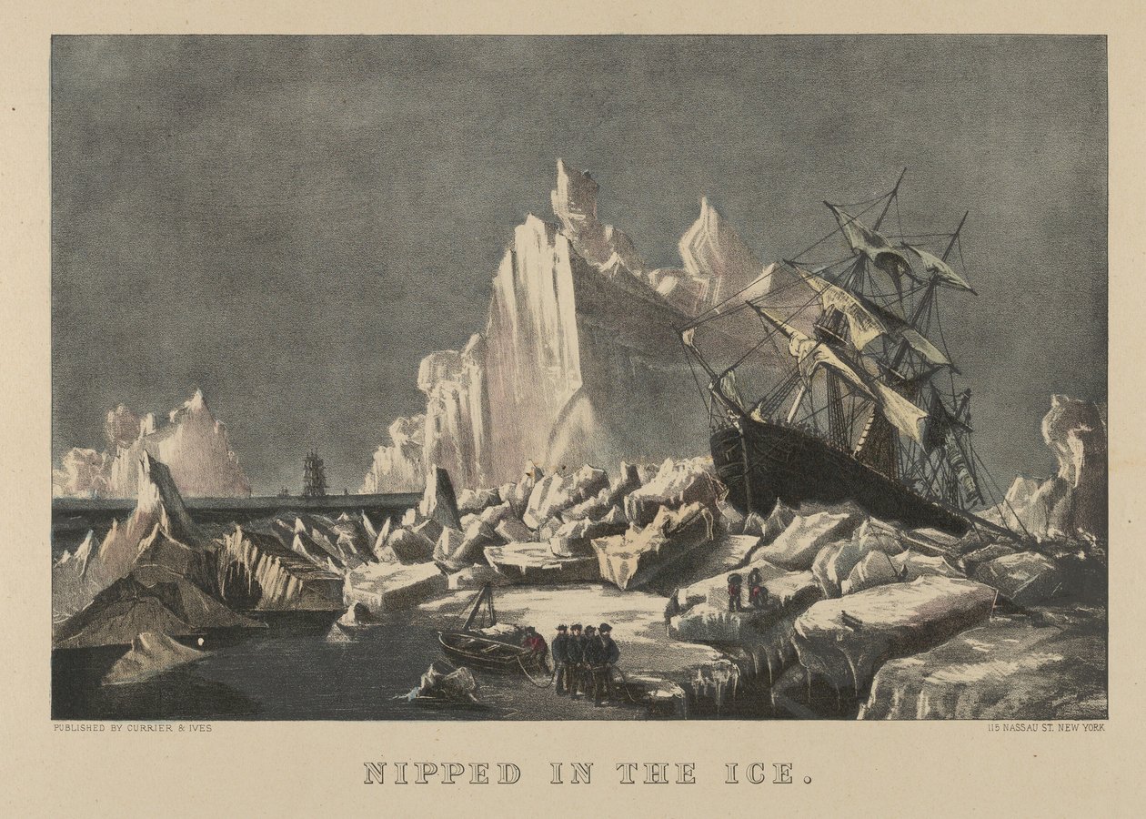 Beleharapott a jégbe alkotó: Currier and Ives