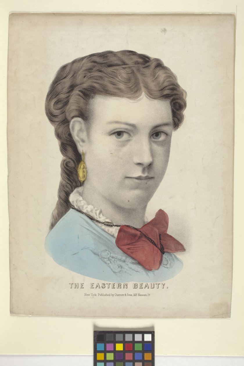 Keleti szépség (kézzel színezett litográfia) alkotó: N. and Ives J.M. (1824 95) Currier