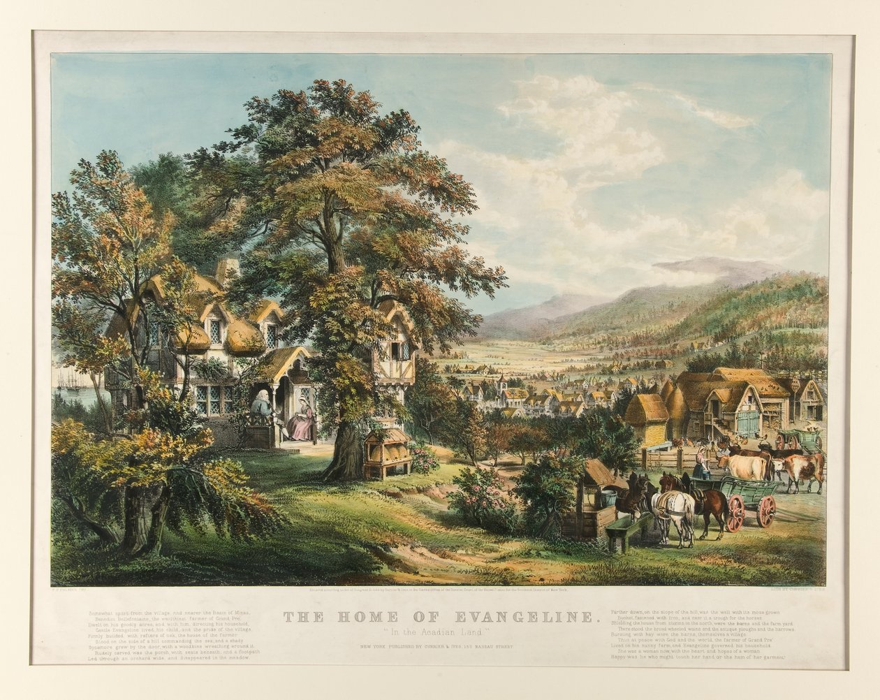 Evangeline otthona alkotó: Currier and Ives
