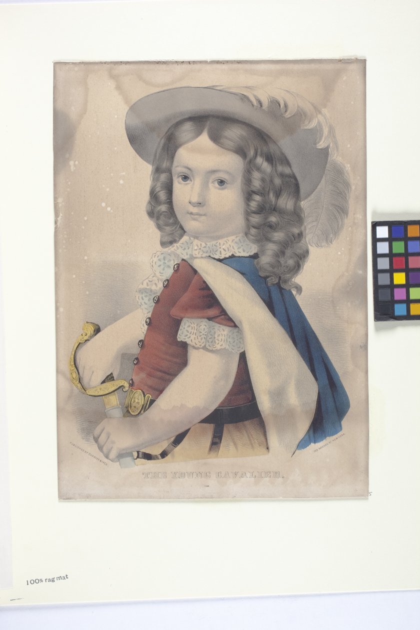 Az ifjú lovag (kézzel színezett litográfia) alkotó: N. and Ives J.M. (1824 95) Currier