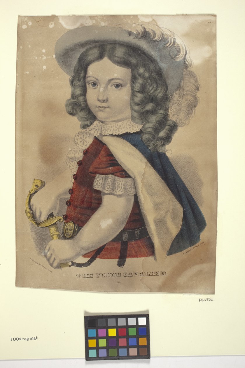 Az ifjú lovag (kézzel színezett litográfia) alkotó: N. and Ives J.M. (1824 95) Currier