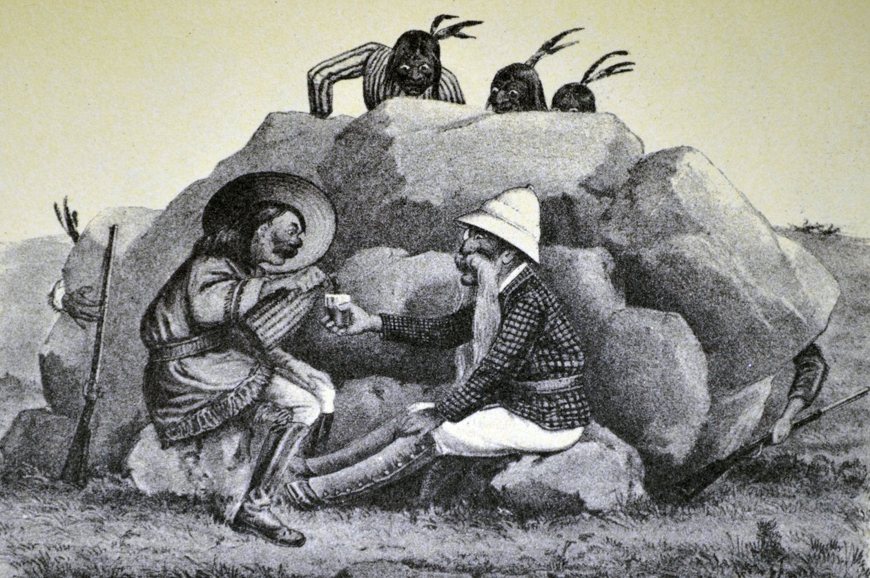 Currier & Ives illusztráció 19. század. Üvöltő hullámzás a háborús ösvényen alkotó: N. and Ives, J.M. Currier