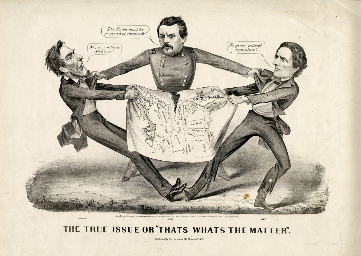 Az igazi probléma, vagy ez a baj, 1864 alkotó: N. and Ives, J.M. Currier
