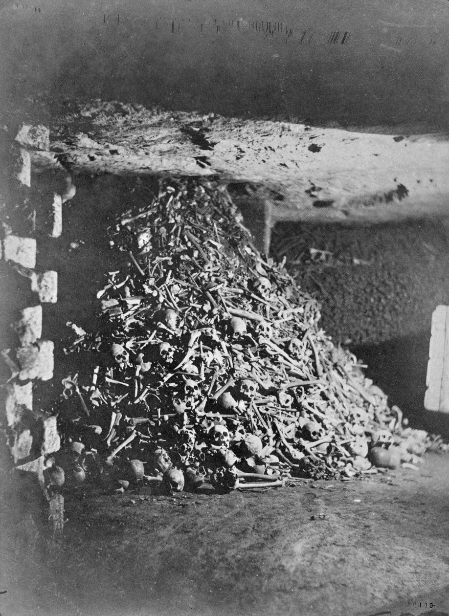 A katakombák belseje, Párizs, 1861 alkotó: Nadar