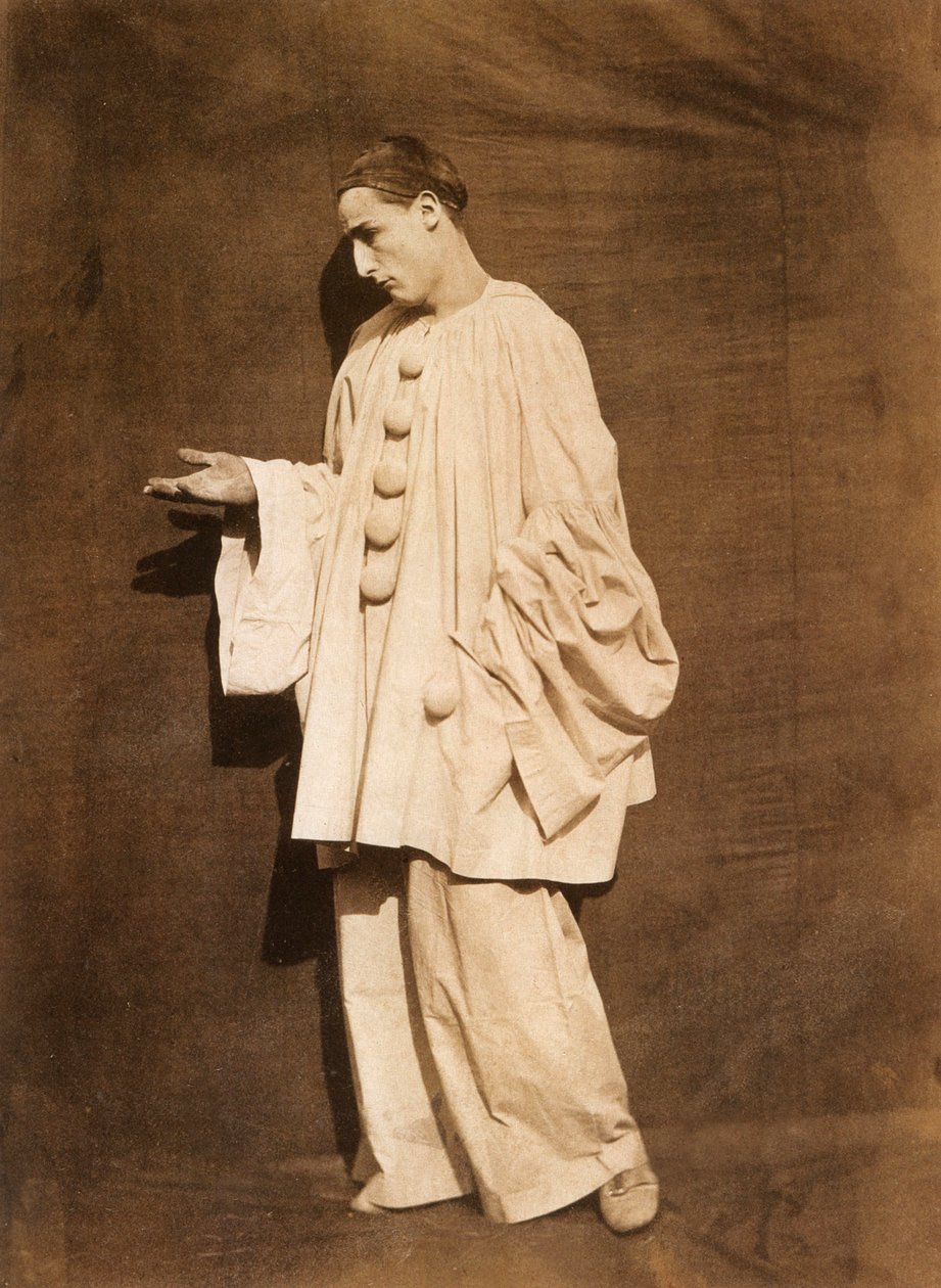 Mime Debureau: Pierrot könyörgő, fotója: Gaspard Felix Tournachon aka Nadar és Adrien Tournachon aka Nadar, the Young alkotó: Nadar