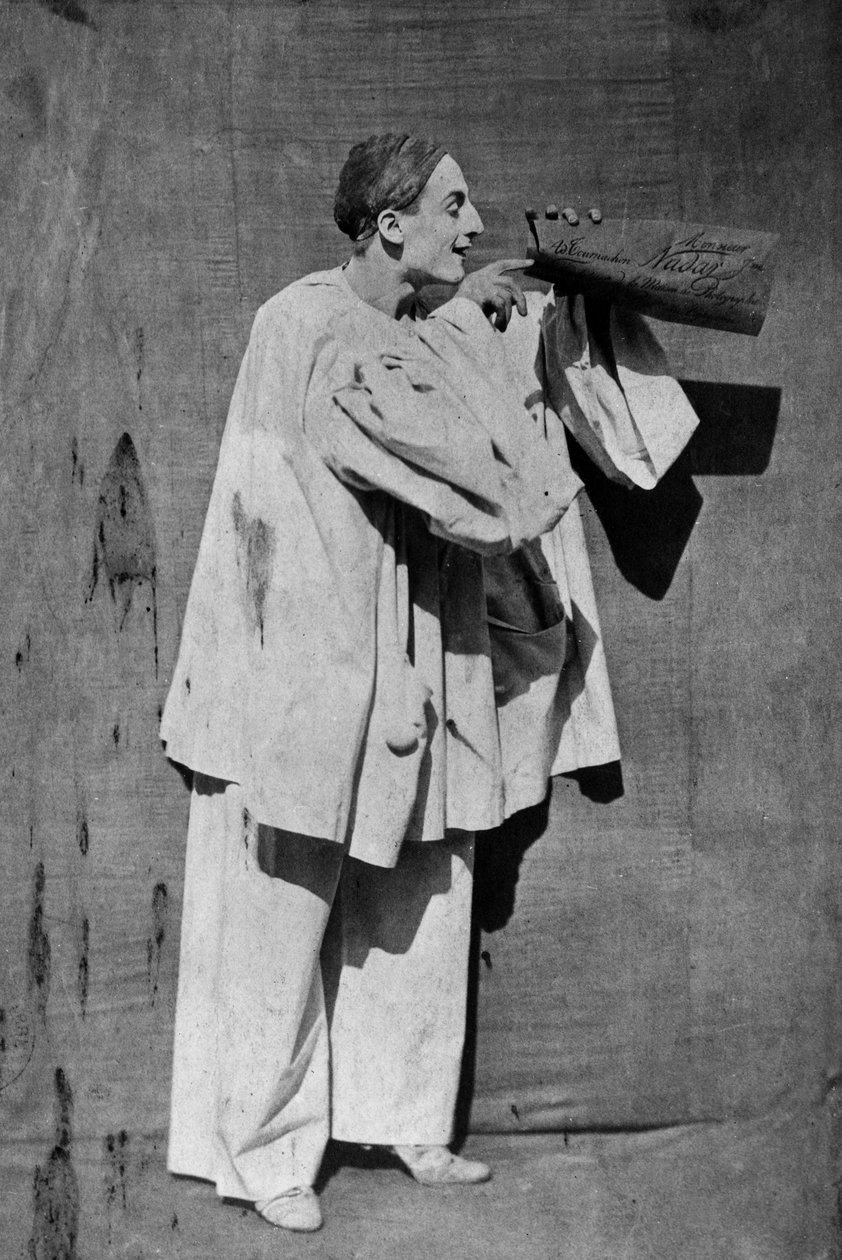 Mime Debureau: Pierrot, fotója: Gaspard Felix Tournachon aka Nadar és Adrien Tournachon aka Nadar the Young alkotó: Nadar