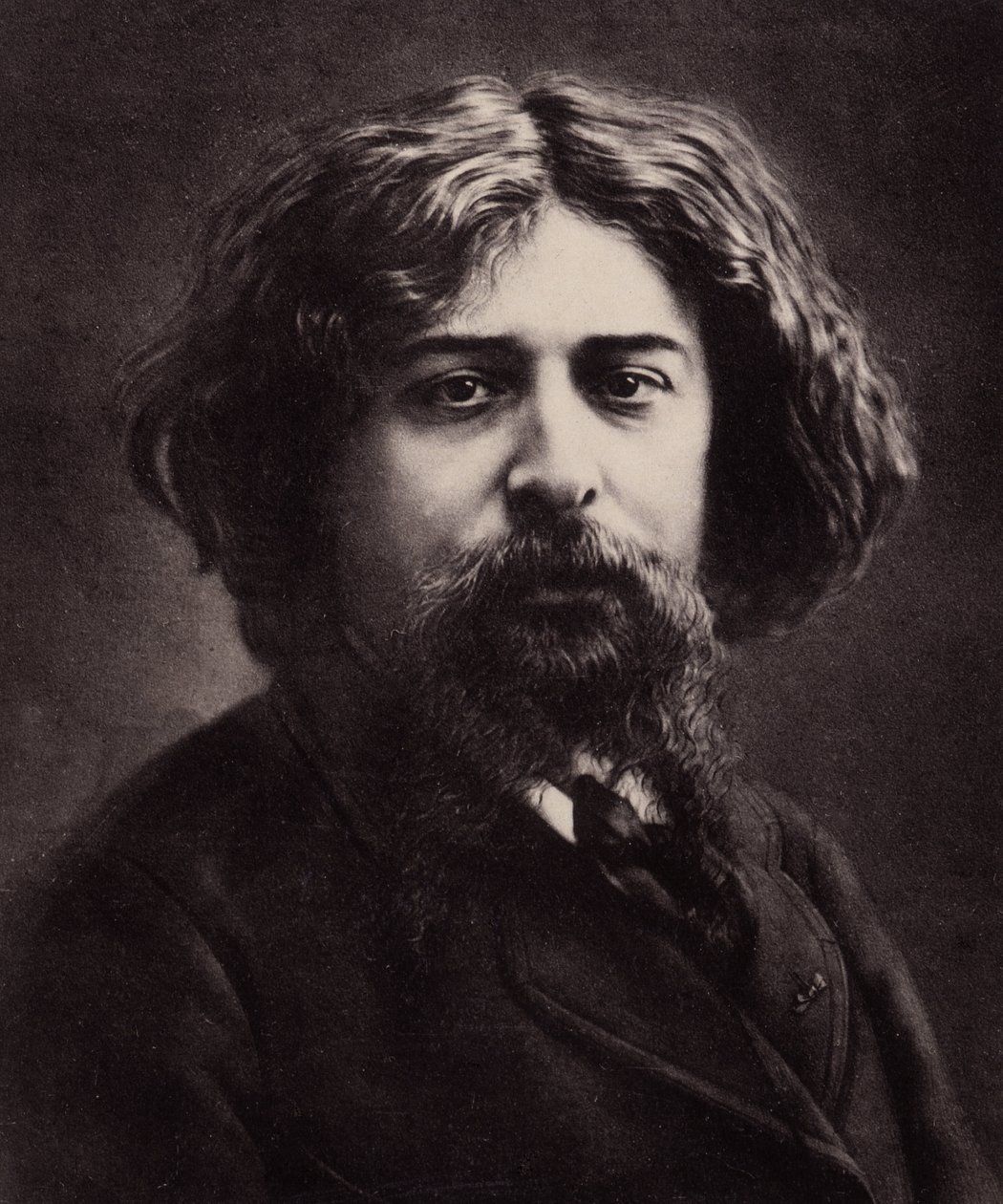Alphonse Daudet (1840-1897) francia író portréja (fotó) alkotó: Nadar