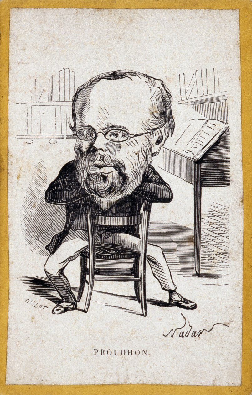 Pierre-Joseph Proudhon (Pierre Joseph Proudhon) portré-töltés (portrédíj) alkotó: Nadar