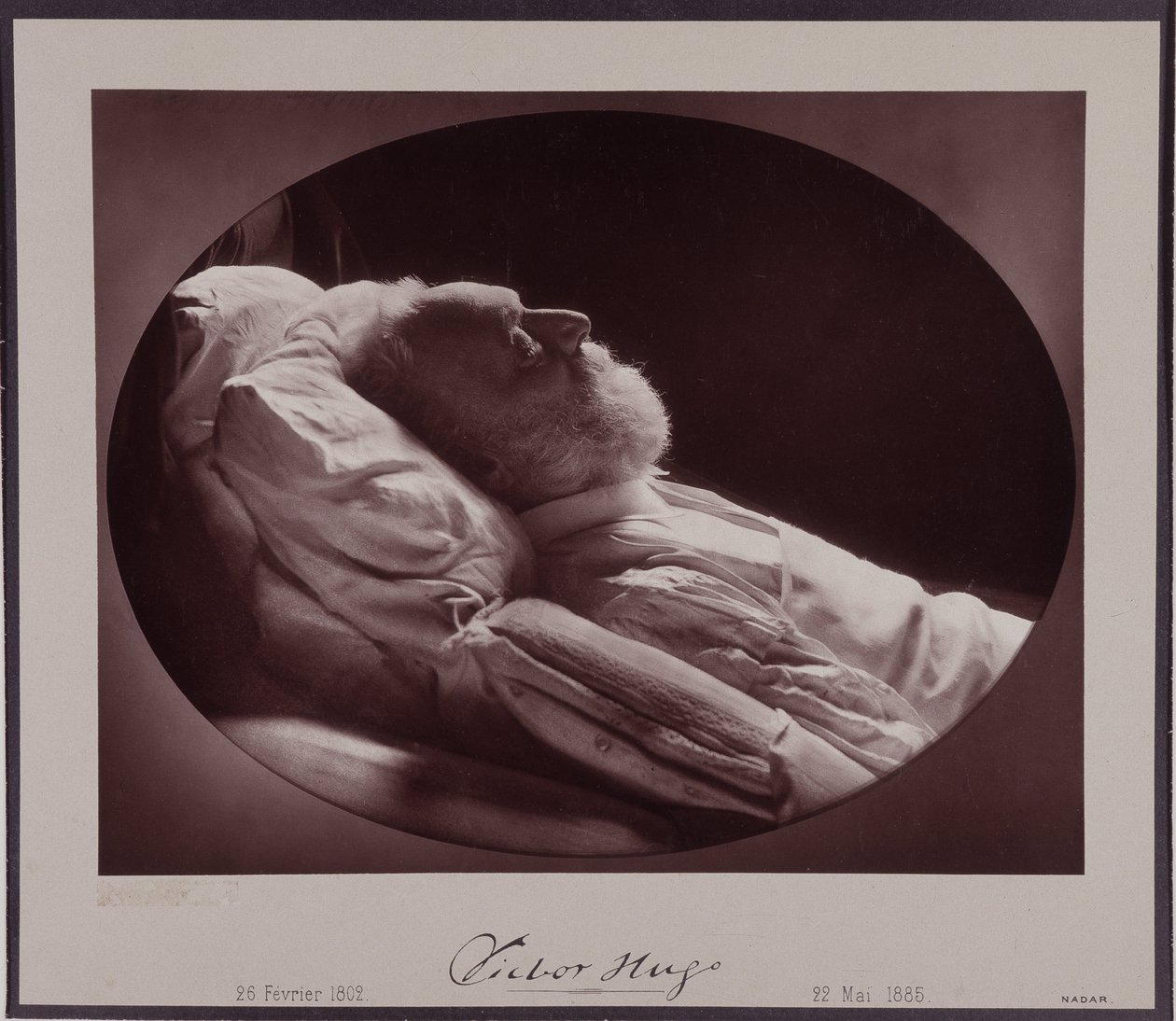 Victor Hugo a halálos ágyán, május 22-én alkotó: Nadar