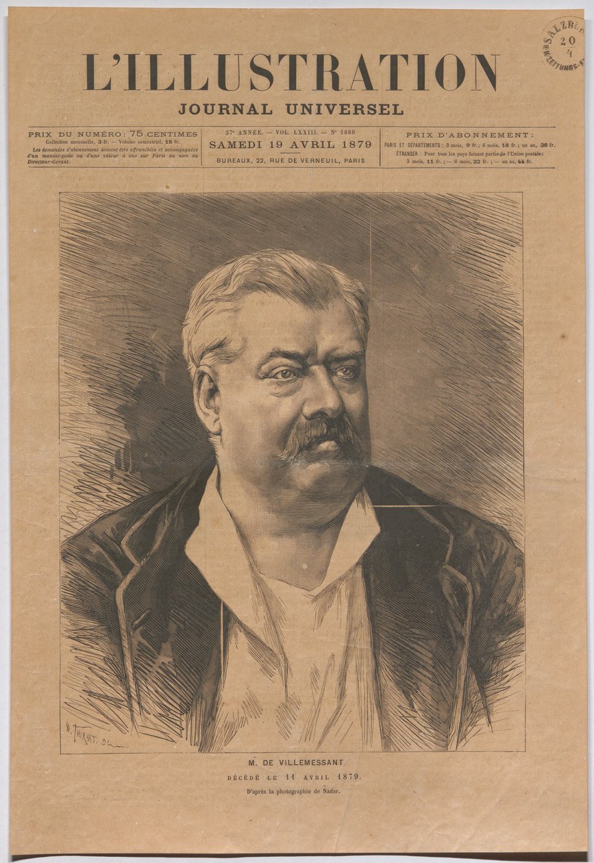 De Villemessant úr, elhunyt 1879. 04. 11. alkotó: Nadar