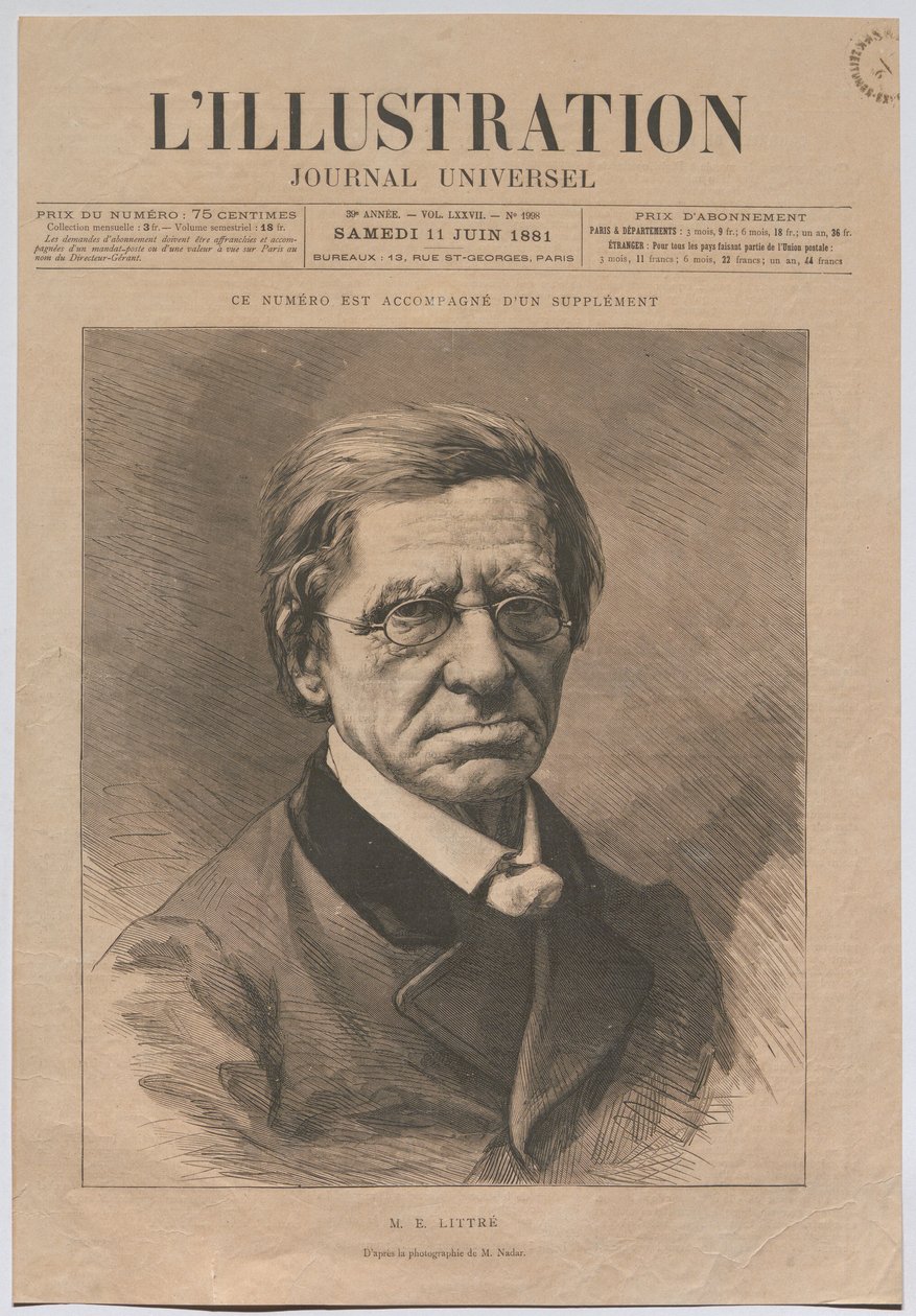 E. LITTRÉ úr alkotó: Nadar