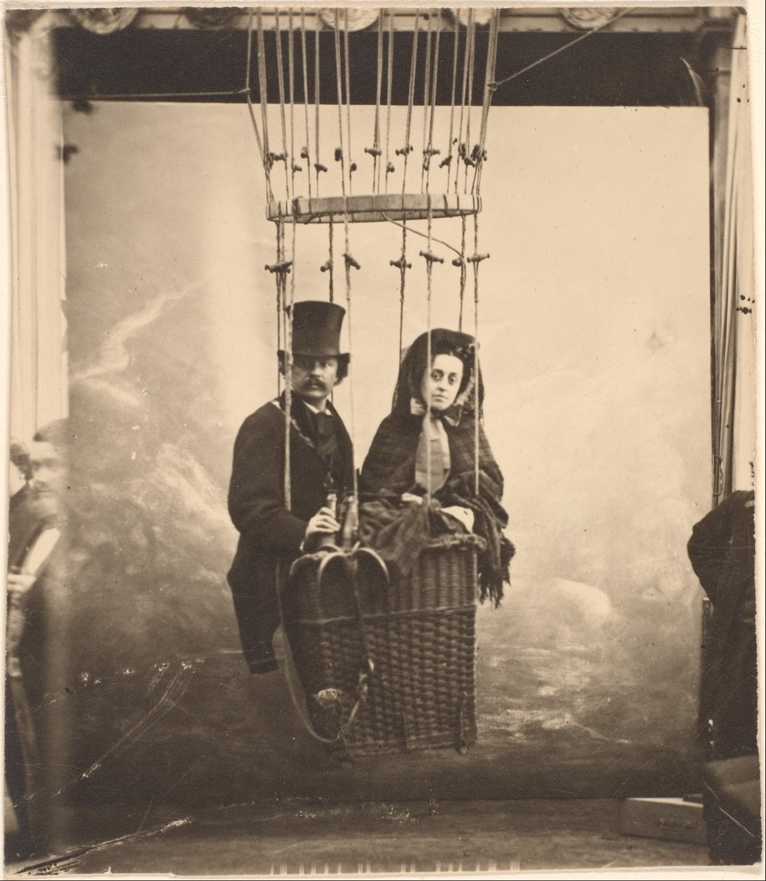 [Nadar és felesége, Ernestine, egy léggömbben] alkotó: Nadar