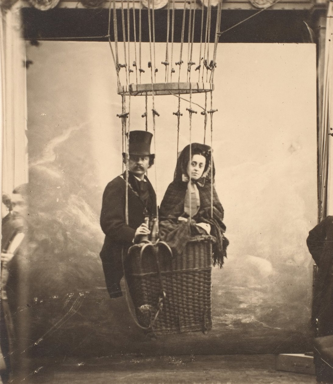 [Nadar a feleségével, Ernestine-nel egy léggömbben], kb. 1865, nyomtatott 1890-es években. alkotó: Nadar