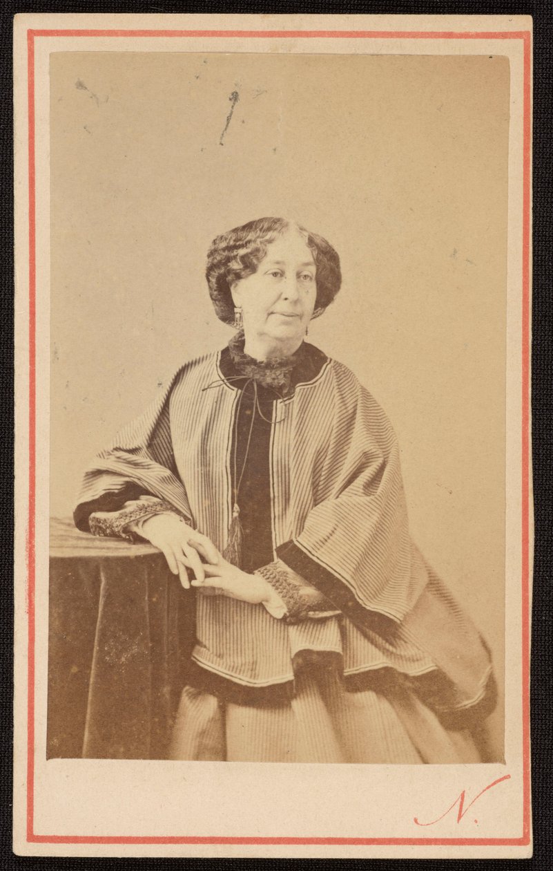 George Sand (1804 - 1876) francia írónő portréja a műteremben alkotó: Nadar