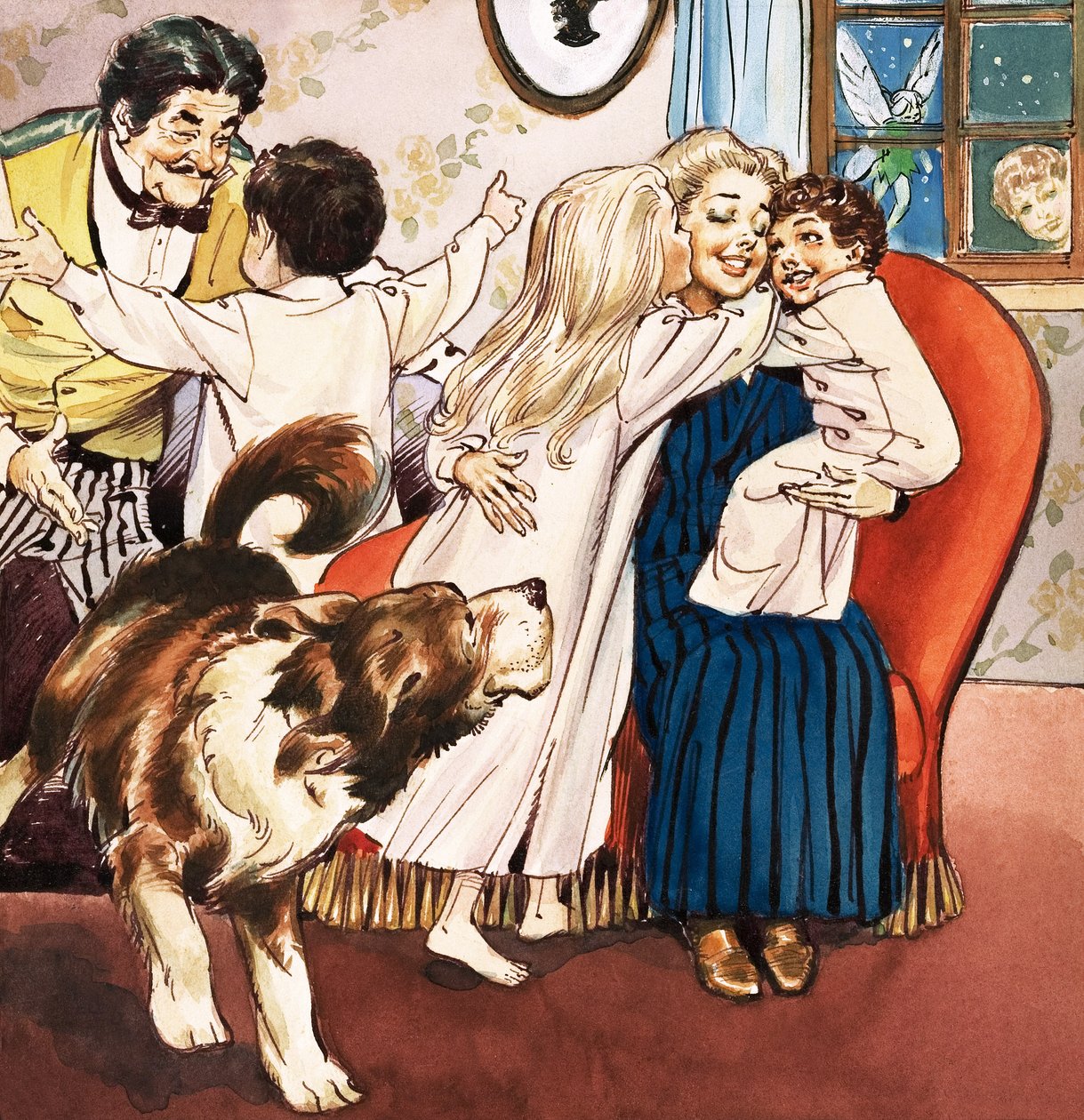 A Darling család, illusztráció J.M. Barrie 