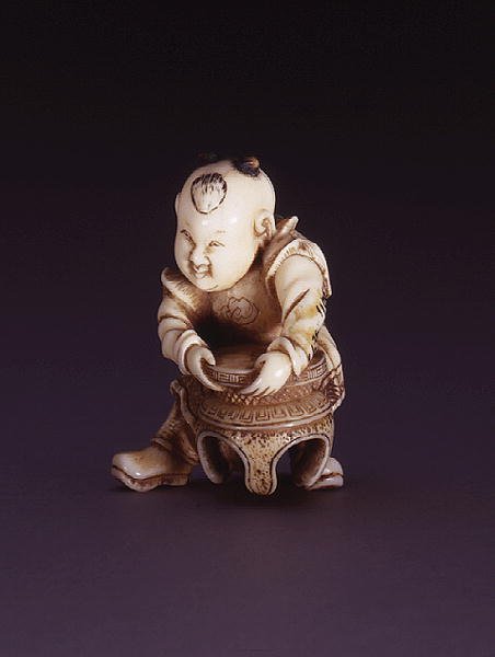 Netsuke, és nap c Chin g Akarako, c. 1830 (Evory) alkotó: Nagahama Sokei