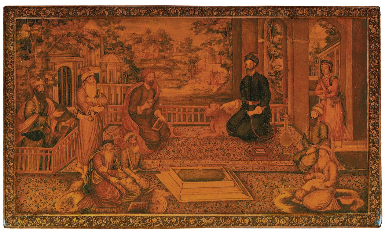 Qajar tükör tok, 1840 körül alkotó: Najaf Ali