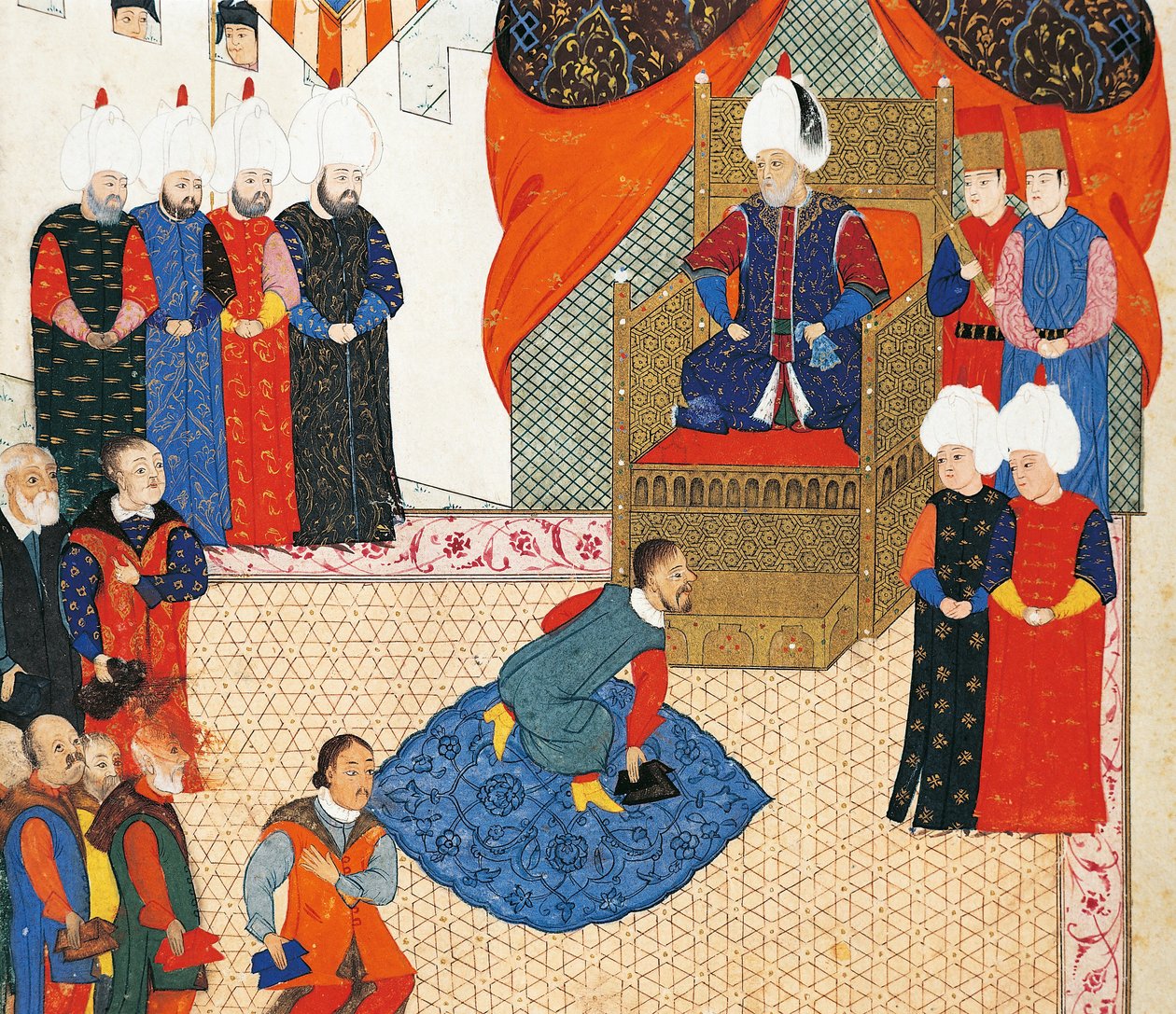 János Zsigmond magyar koronaherceg fogadása I. Szulejmántól június 29-én alkotó: Nakkaş Osman