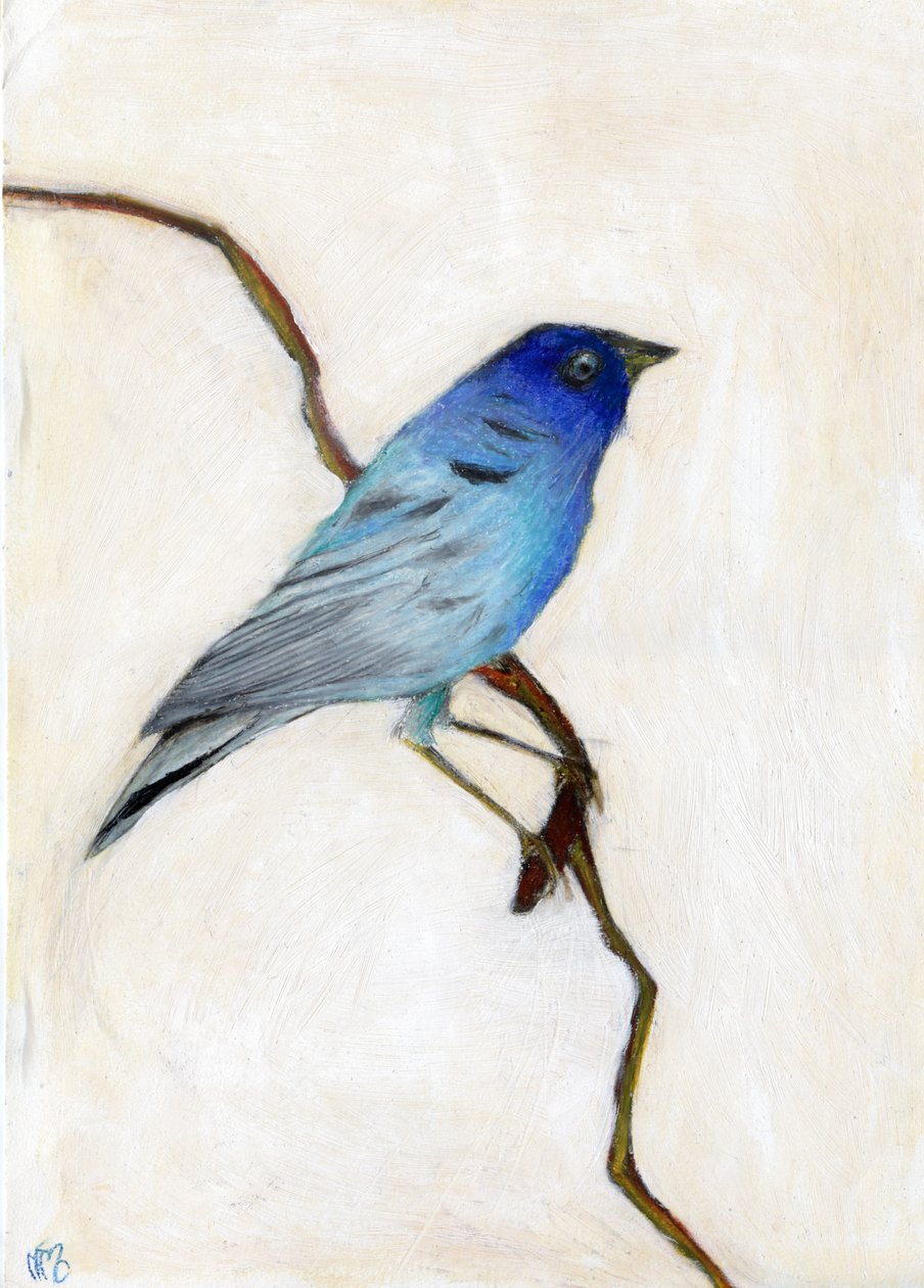 Little Blue, 2012, (olajpasztell, papíron) alkotó: Nancy Moniz Charalambous