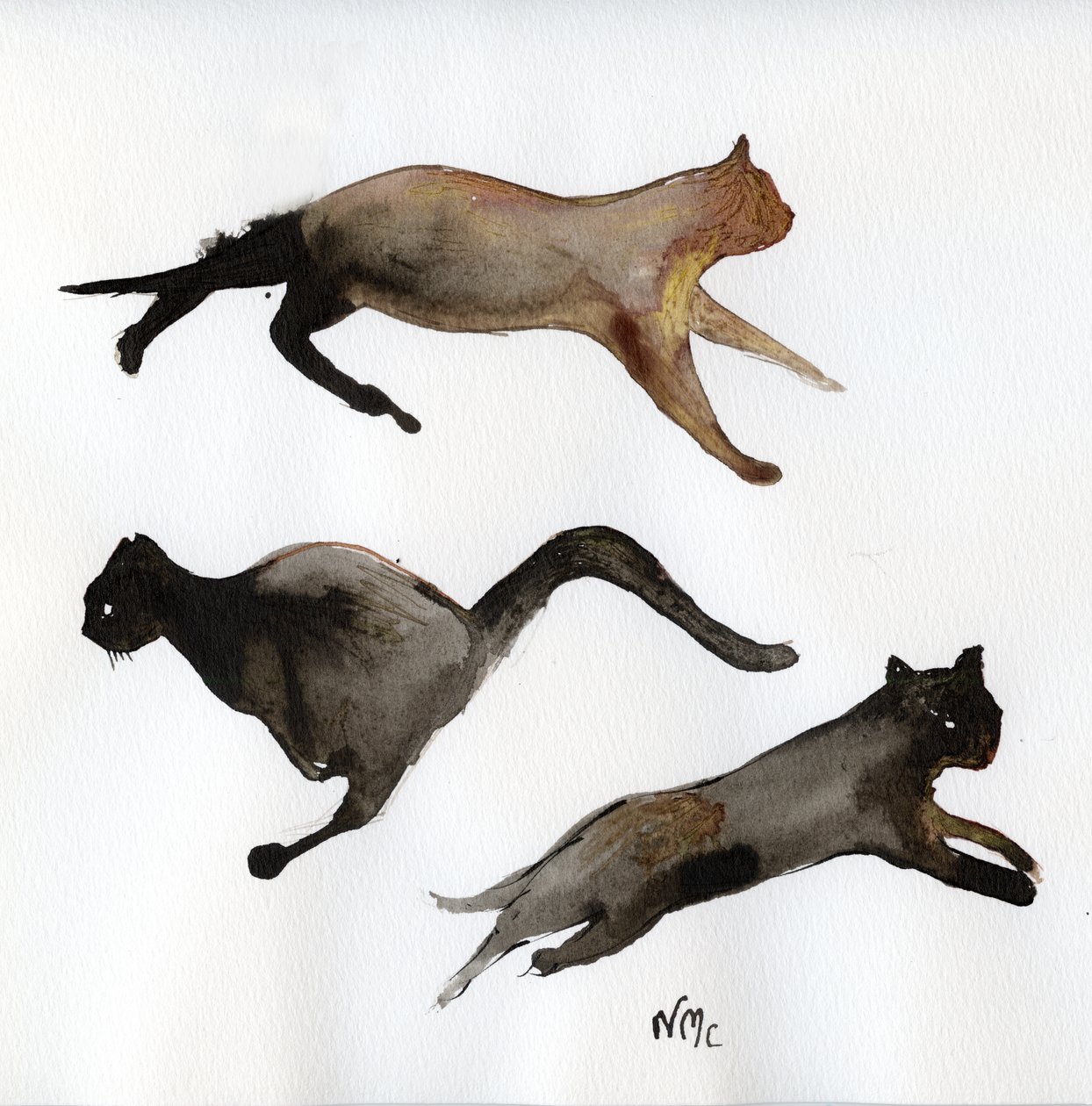 Run Cat Run, 2017, (tinta papíron) alkotó: Nancy Moniz Charalambous