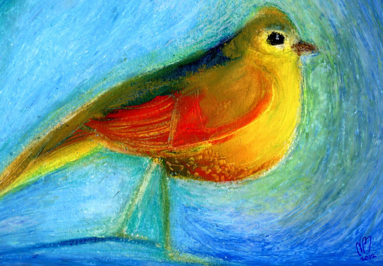 The Wishing Bird, 2012, (olajpasztell, papír) alkotó: Nancy Moniz Charalambous