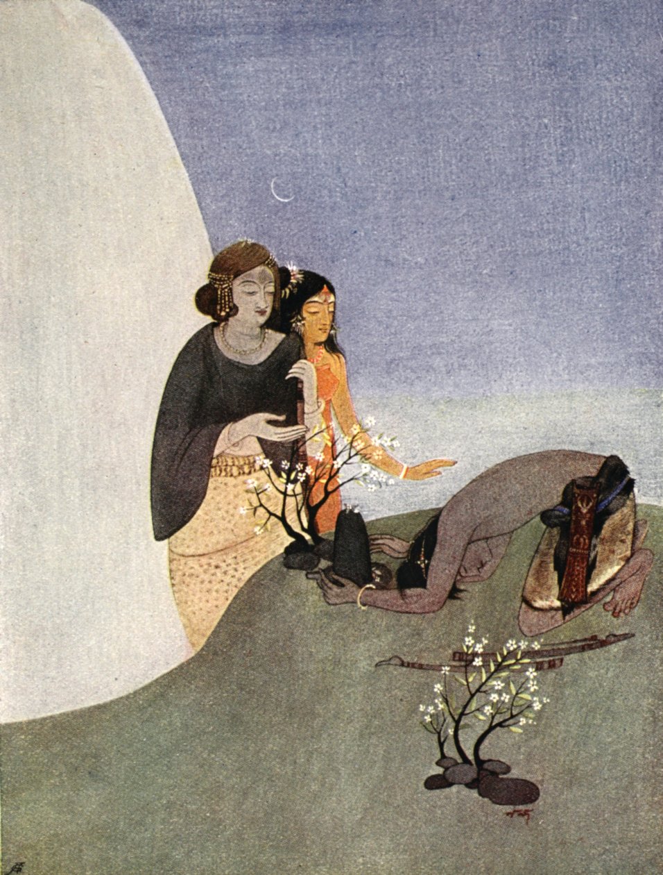Kirat-Arjuna, 1913. alkotó: Nandalal Bose