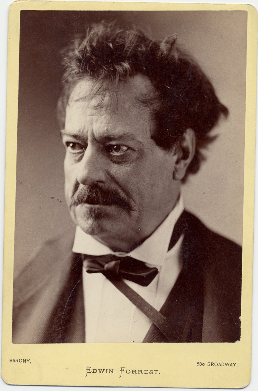 Edwin Forrest (1806-72), amerikai színész (albumin nyomat) alkotó: Napoleon Sarony