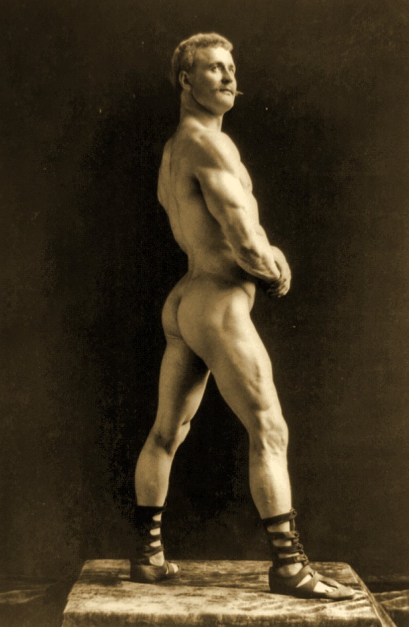 Eugen Sandow, klasszikus ókori görög-római pózban, 1893 körül. alkotó: Napoleon Sarony