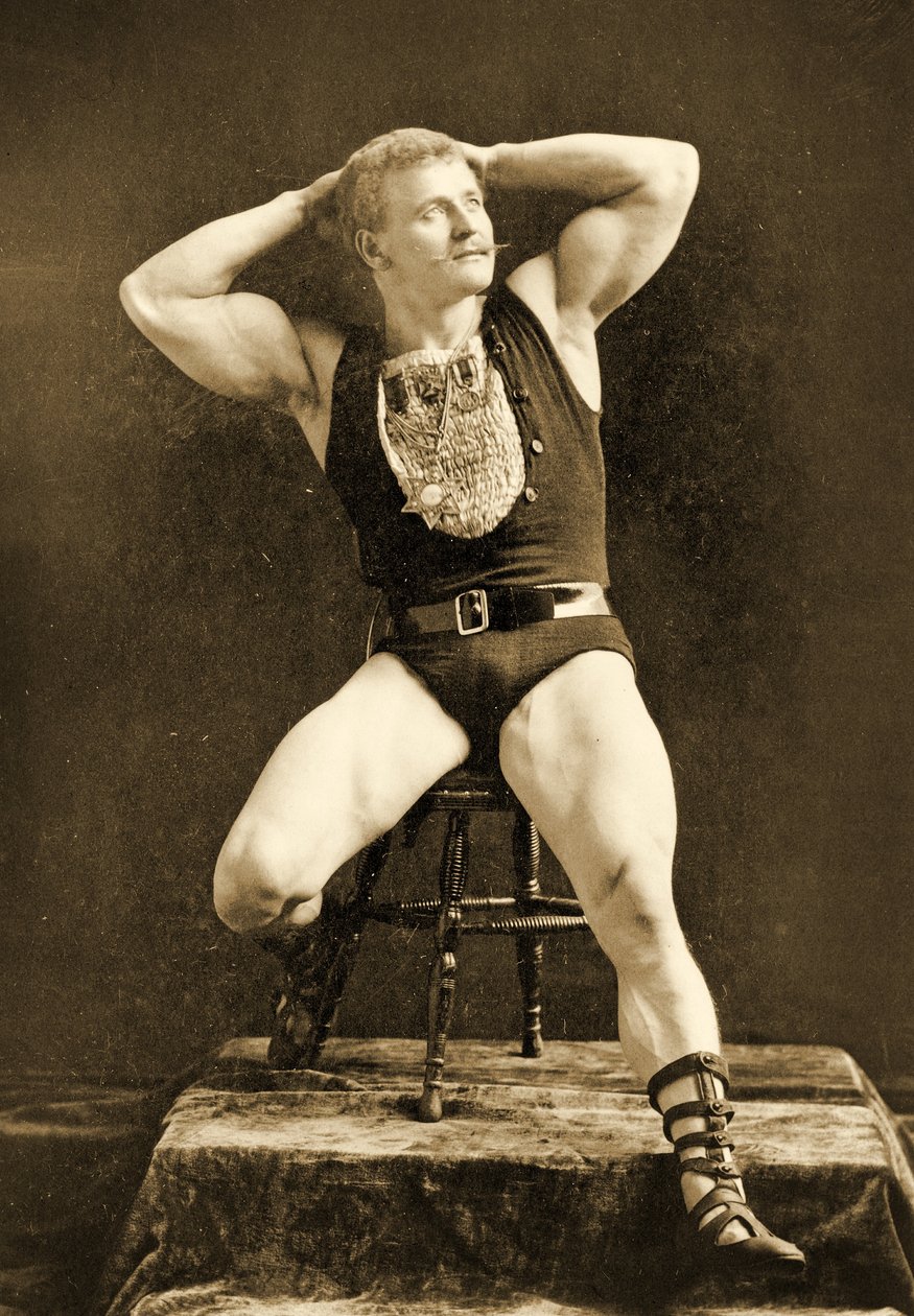 Eugen Sandow, klasszikus ókori görög-római pózban, 1893 körül. alkotó: Napoleon Sarony