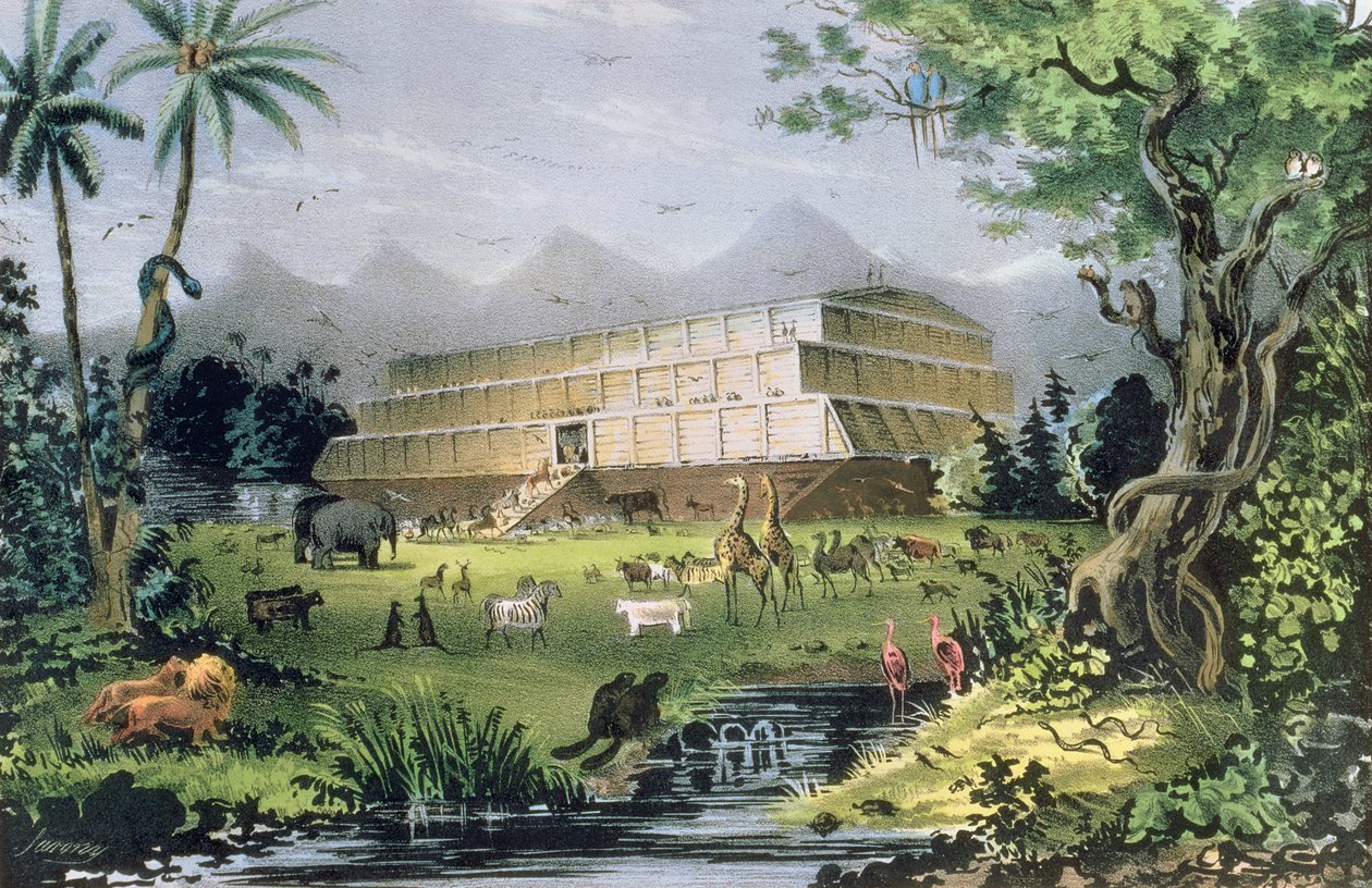 Noé bárkája, kiadó: Currier and Ives, New York, alkotó: Napoleon Sarony