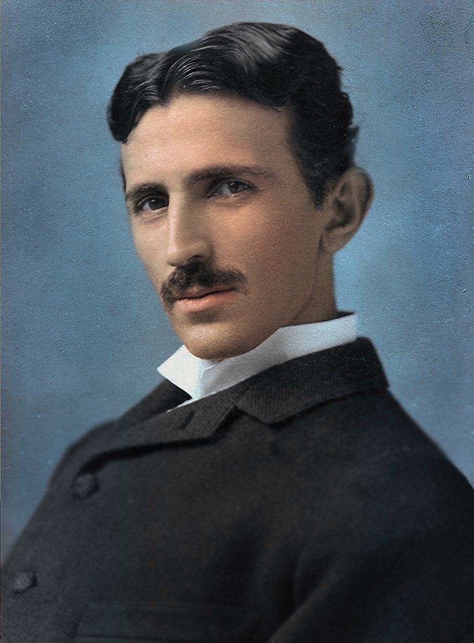 Nikola Tesla portréja, 1890 (kézzel festett fotó) alkotó: Napoleon Sarony