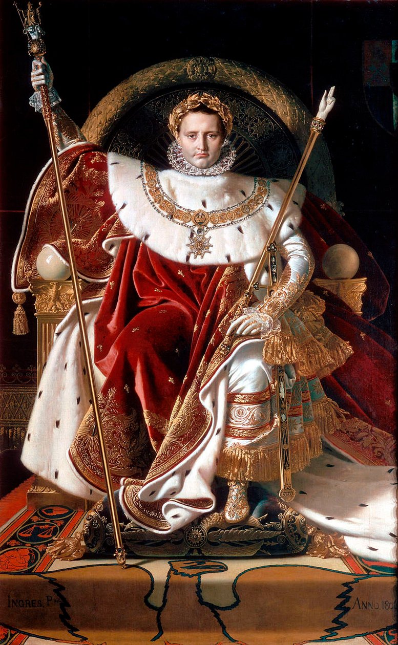 Napóleon császári trónján, 1804 alkotó: Napoleon Bonaparte I