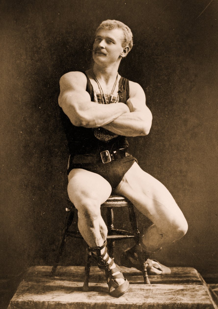 Eugen Sandow, klasszikus ókori görög-római pózban, 1893 körül alkotó: Napoleon Sarony