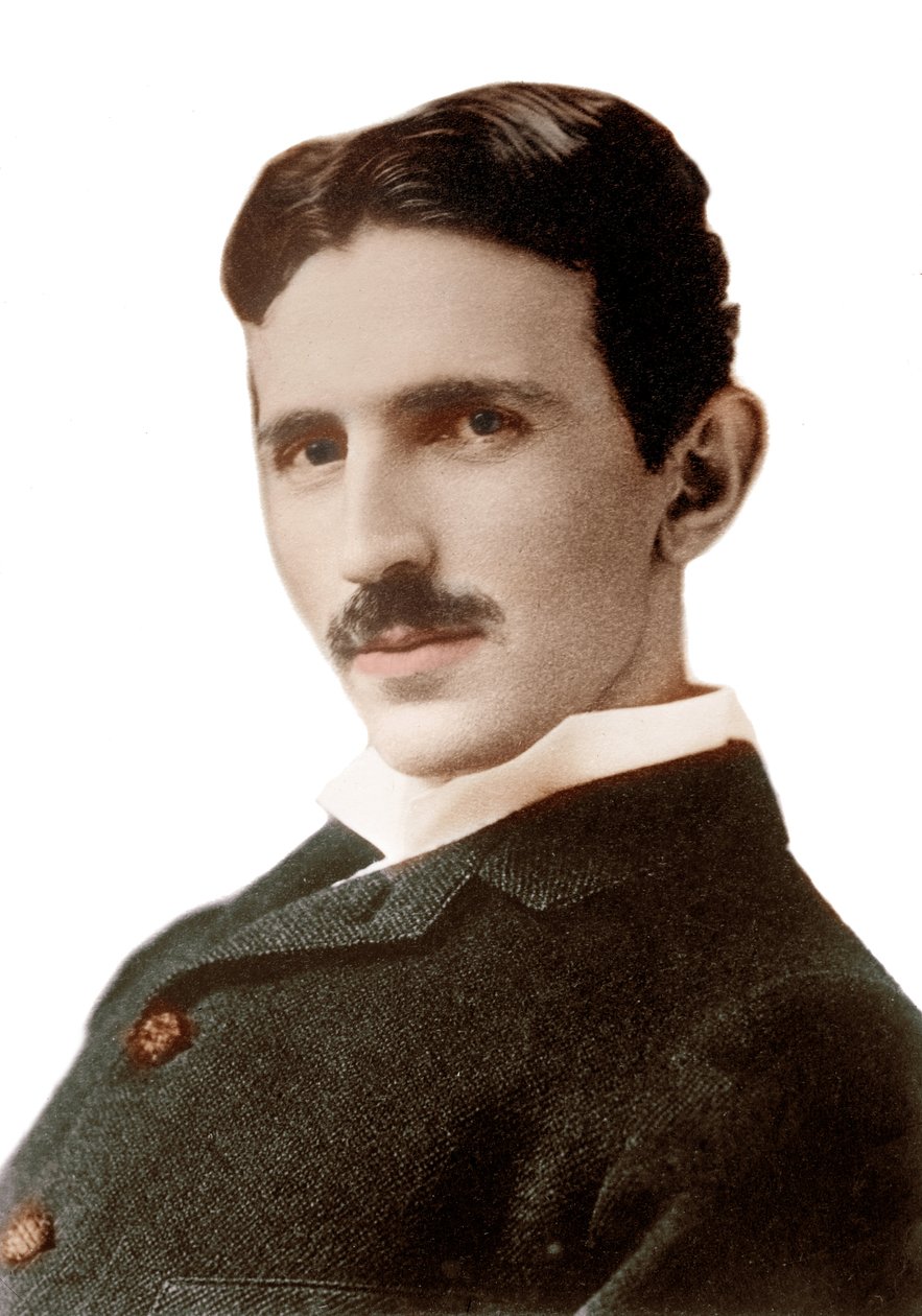 Nikola Tesla (1856-1943) (Nikolaj) portréja - horvát származású szerb mérnök, fizikus és feltaláló - Sarony Napoleon (1821-1896) fényképe 1890 alkotó: Napoleon Sarony