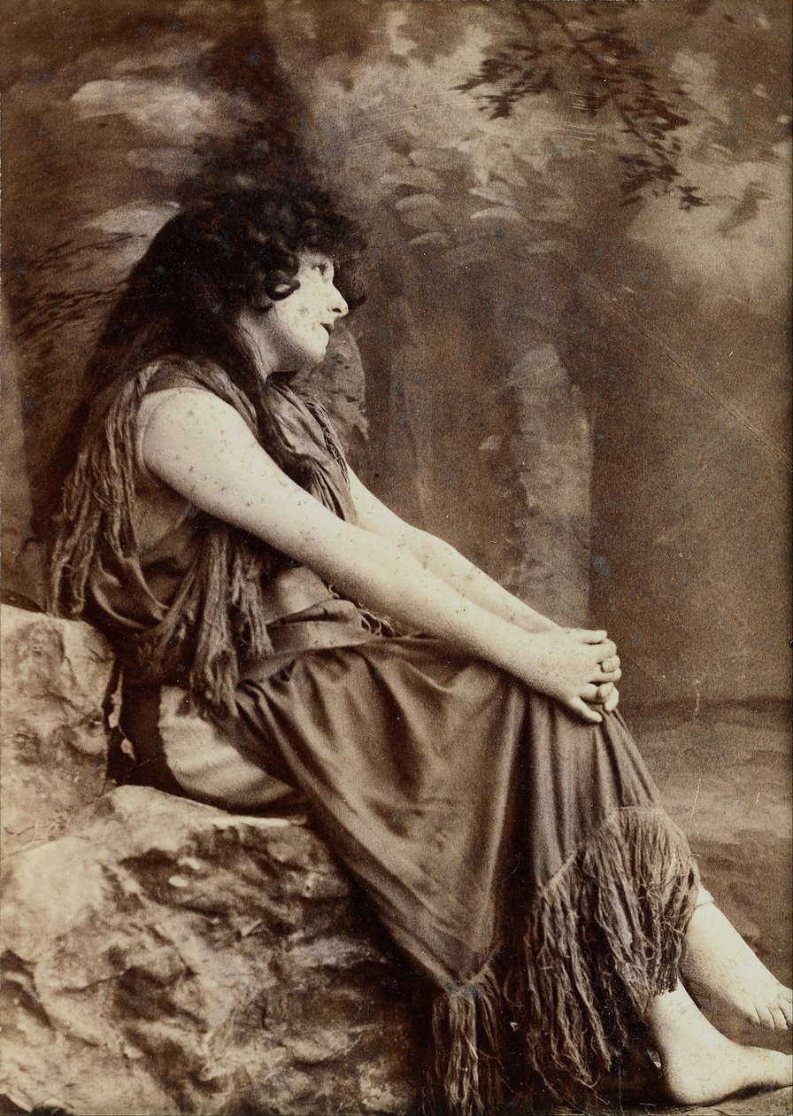 Sarah Bernhardt portréja egy New York-i produkcióban alkotó: Napoleon Sarony