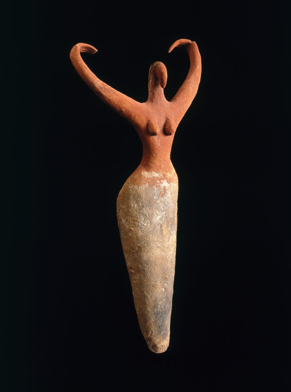 Női alak, kb. ie 3500-3400 (agyag és pigment) alkotó: Naqada I Period Egyptian